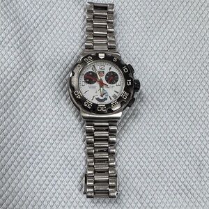 Tag Heuer Stainless Steel Silver Chronograph Watch